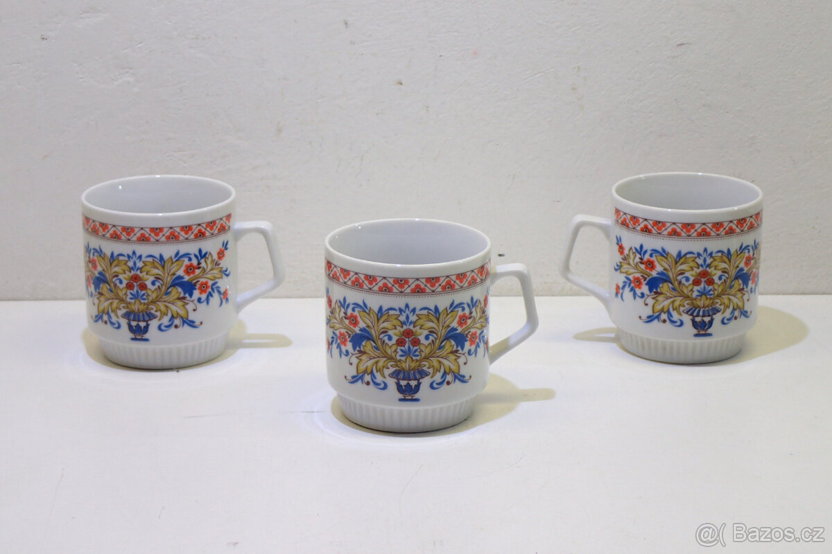 3x RETRO Hrnek Dubí 1966 - 2