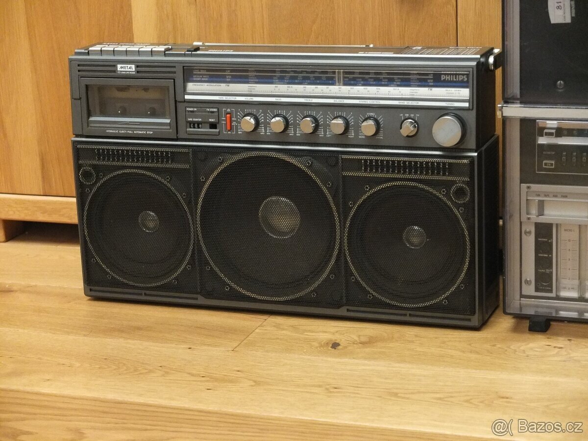 Philips D8444 Boombox Vintage rádio z 80. let... - 2