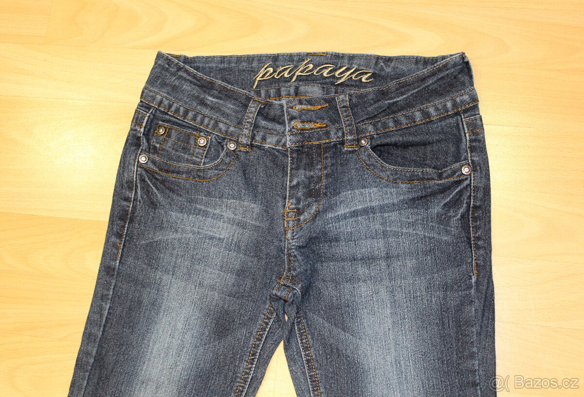 Krásné dívčí elastické džíny, Papaya, vel. 164/170 - 2