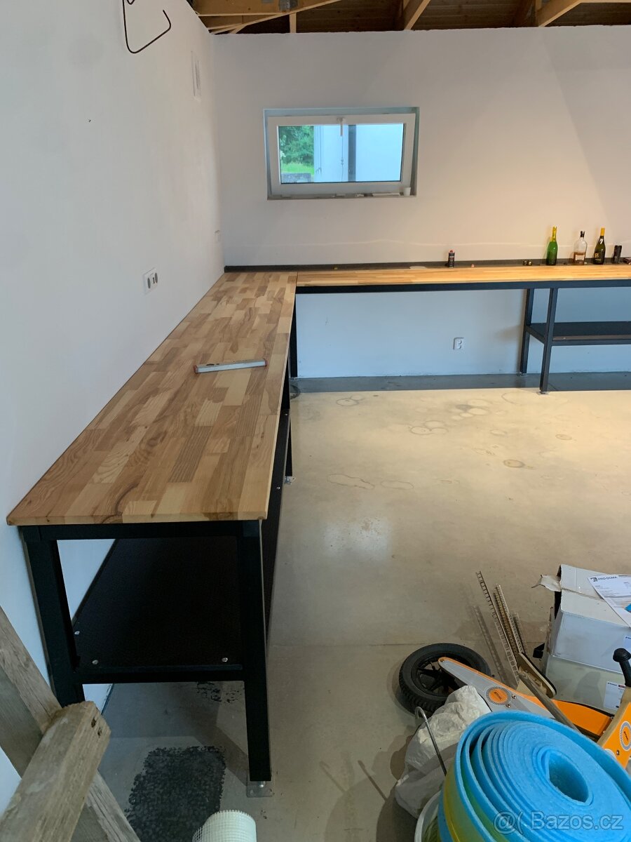 Dílenský pracovní stůl ponk Bizon 2950x700x890mm - 2