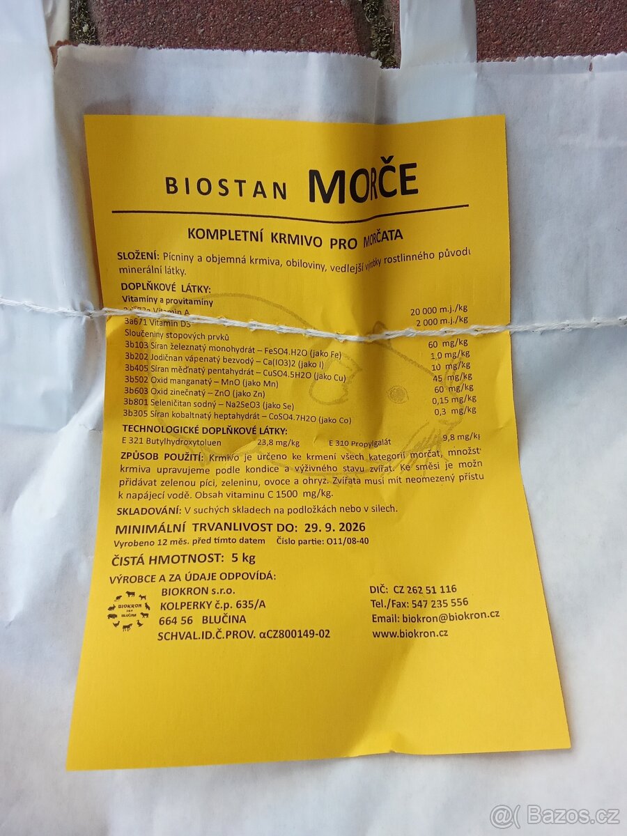 Granule pro Morčata 5 kg - 2