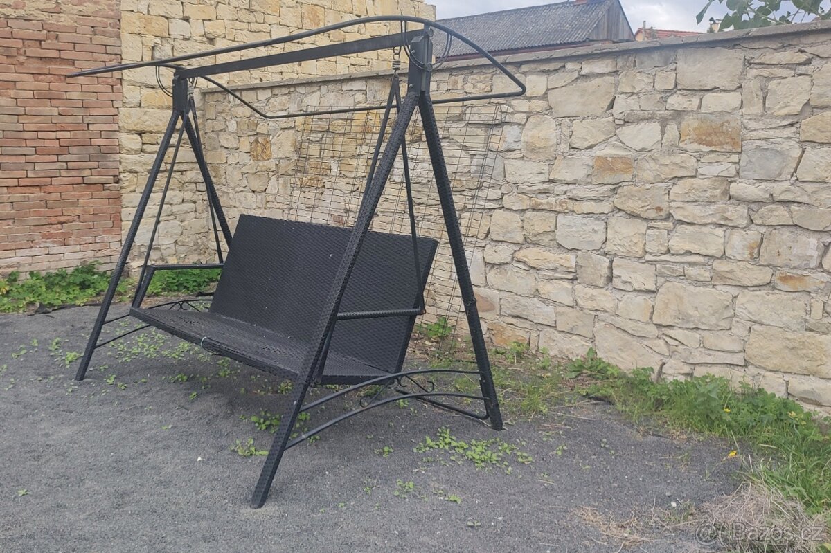 Zahradní houpačka rattan Rojaplast - 2