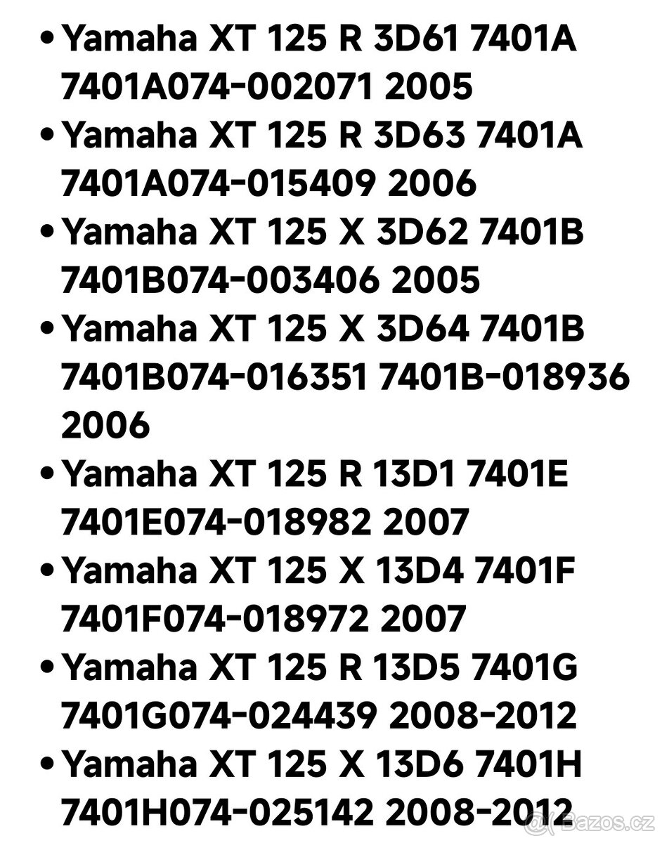 Spojkové lanko Yamaha XT 125 - 2