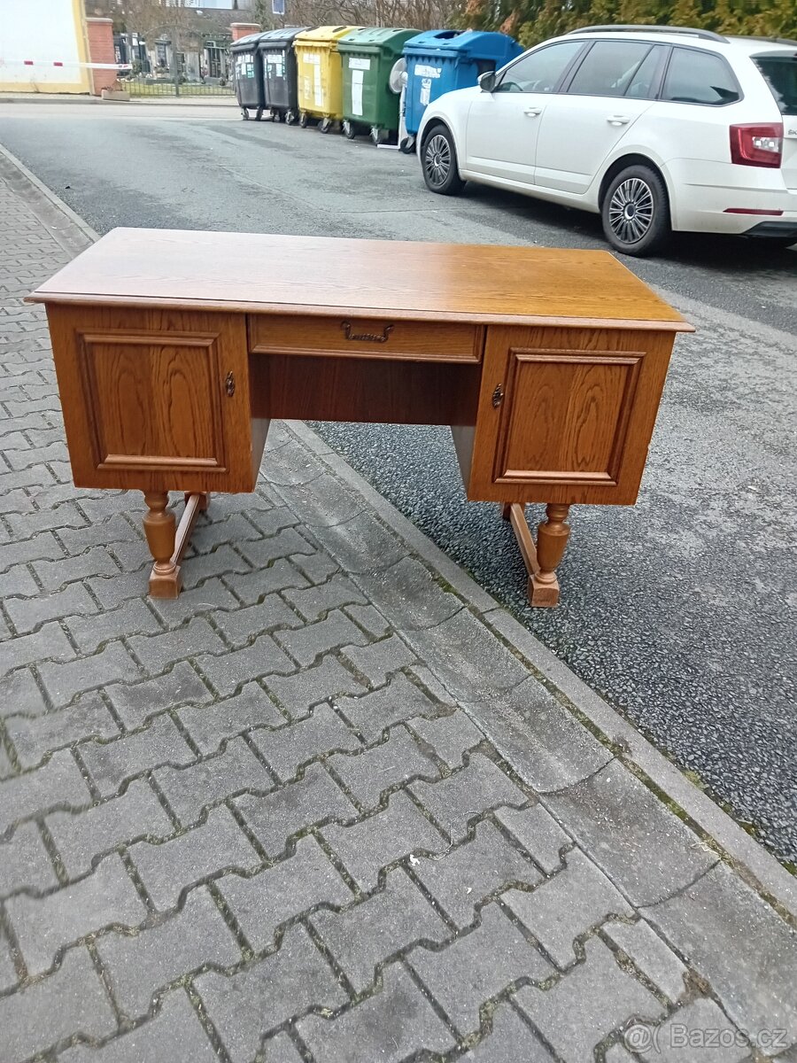 psací stůl, dub rustik - 2