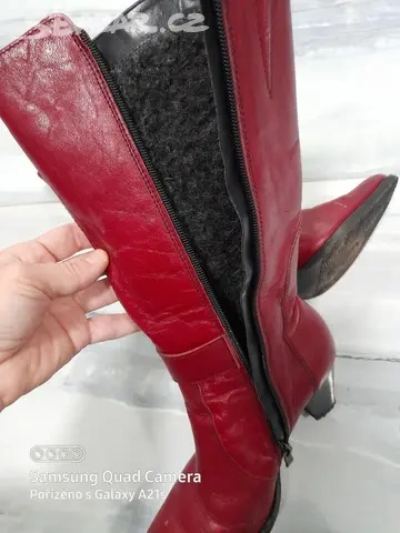 Kožené kozačky 37 - 2