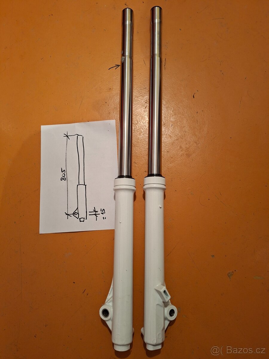 Yamaha XT 500, přední tlumiče - 2