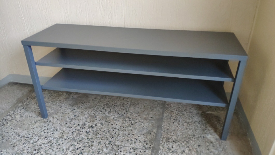 Kovový Stůl TV Šedý š122cm×v55,5cm×h39cm DOPRAVA CZ/SK - 2