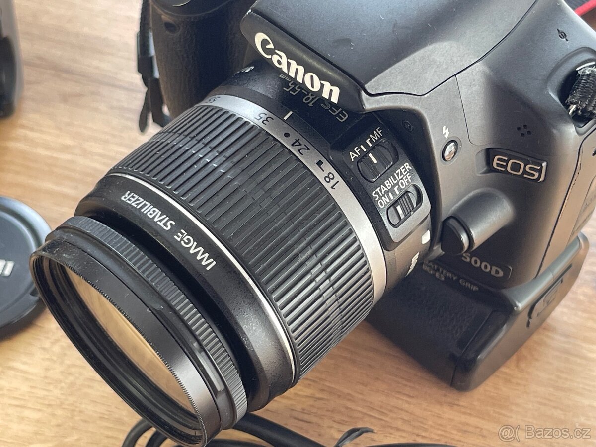 Digitální zrcadlovka Canon EOS 500D + 18–55 IS + Grip - 2