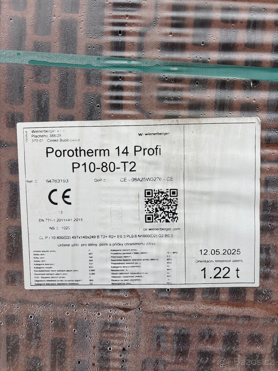Zdivo Porotherm 14 Profi - 2