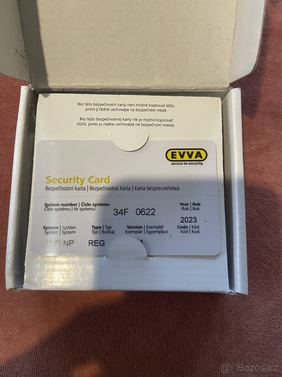 Cylindrická vložka EVVA - 2