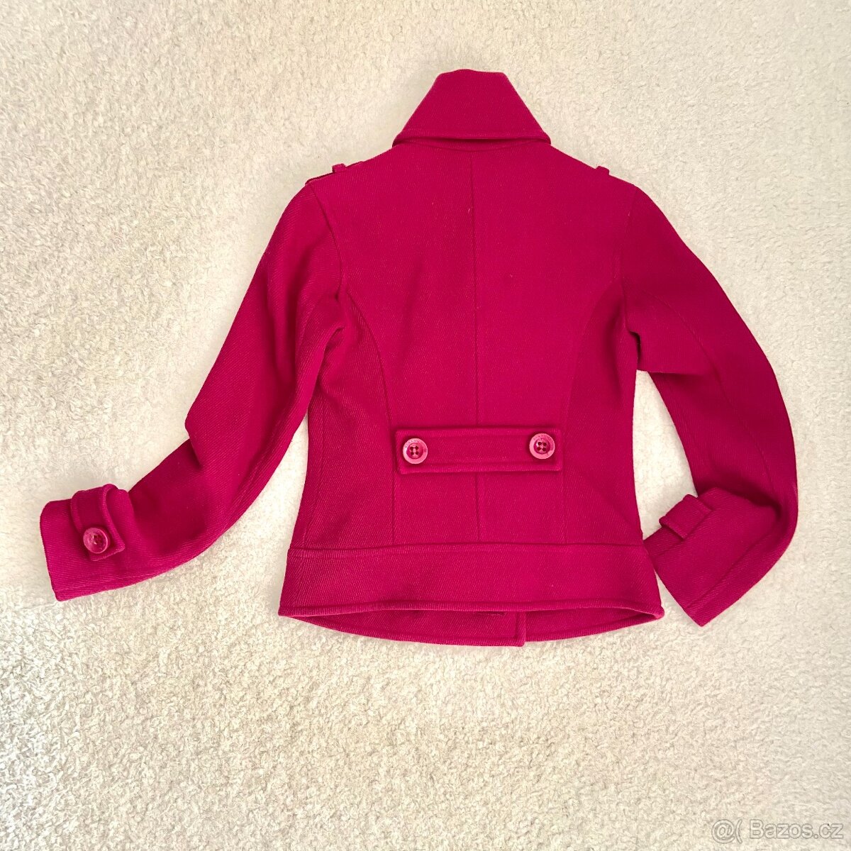 Dámský krátký vlněný kabát Bershka vel. M - 2