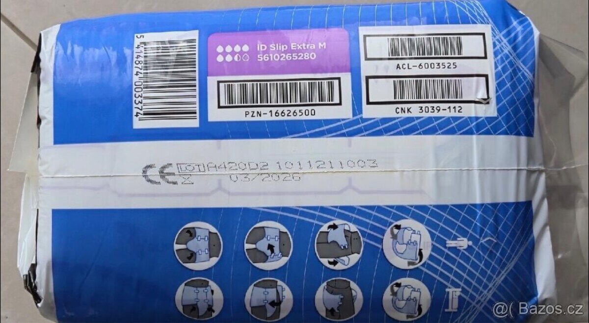 3 krabice, Plenkové kalhotky iD SLIP, velikost M - 2