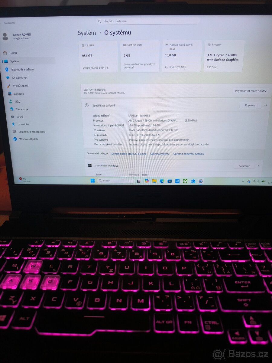 Zánovní výkonný Herní Notebook Asus TUF Gaming - 2