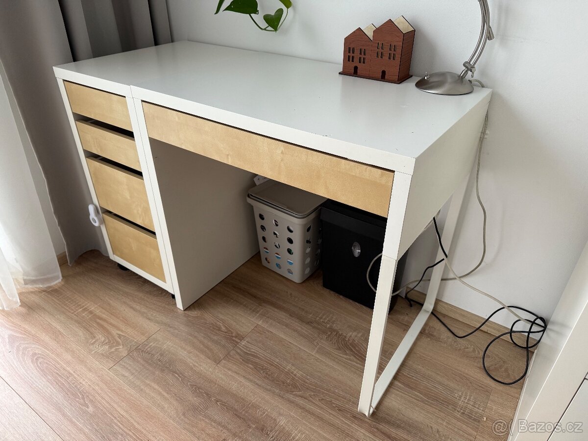 Psací stůl a kontejner se šuplíky MICKE Ikea - 2