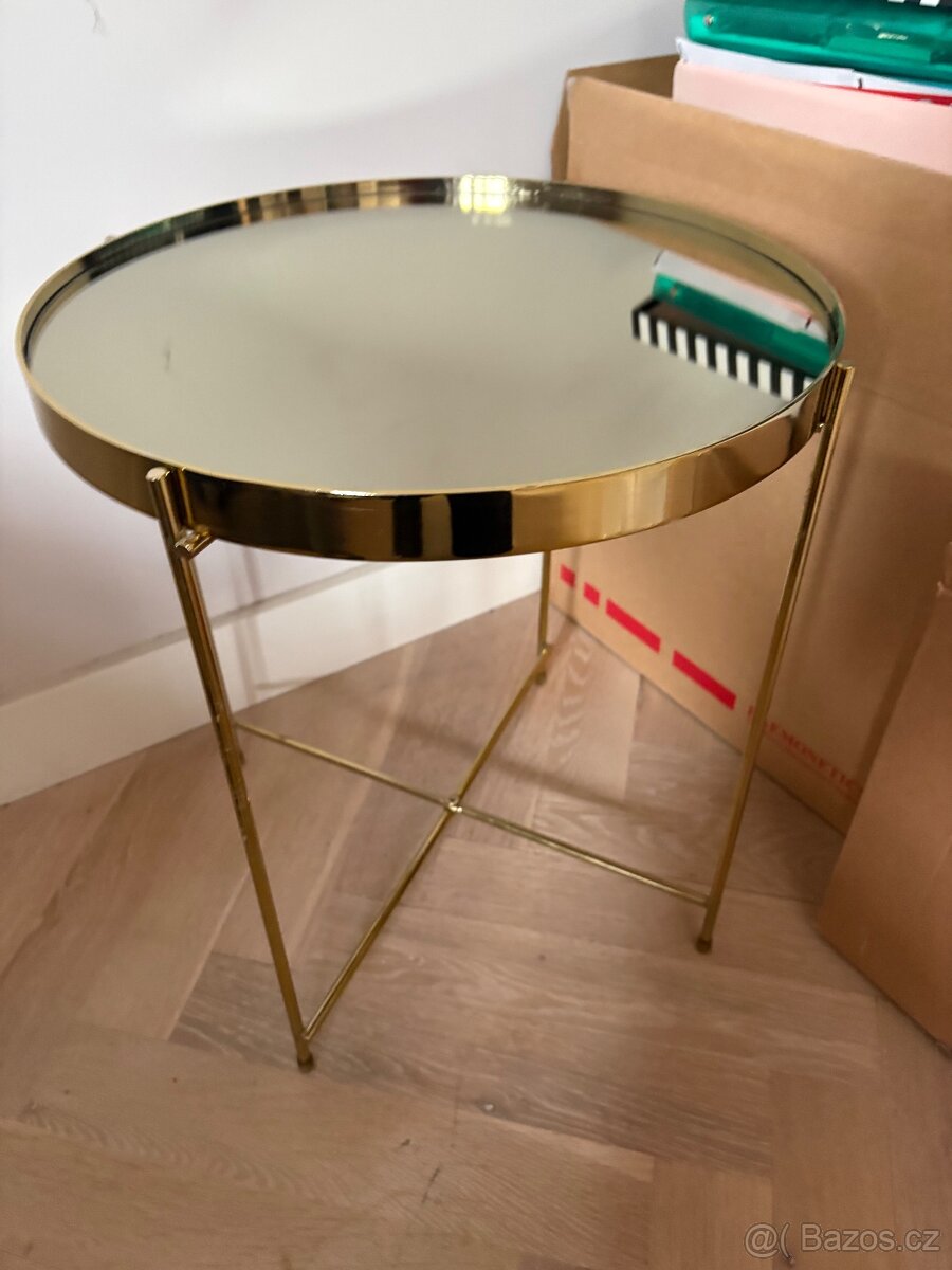 Zlatý noční stolek, 2 ks - 2