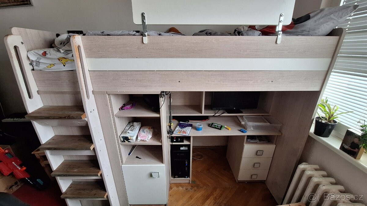 Velka detska patrova postel - 2
