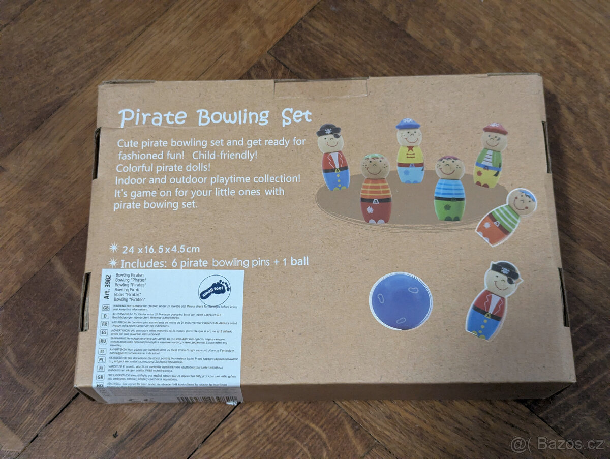 small foot Dřevěné mini kuželky Piráti - 2