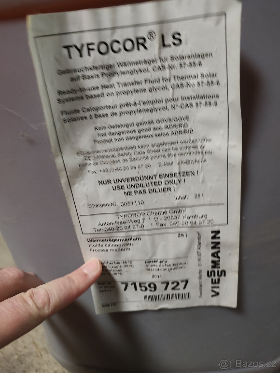 Teplonosná solární kapalina Wiesmann Tyfocor ls - 2