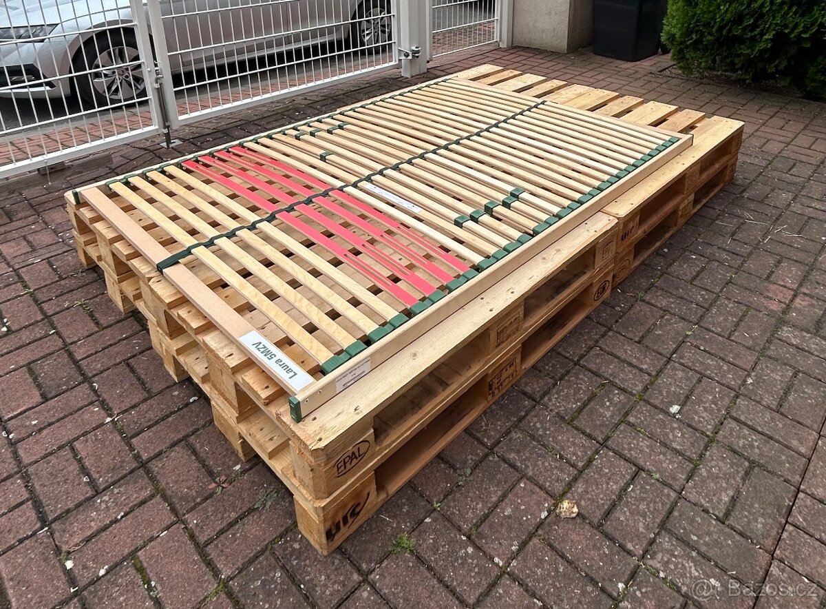 Postel z palet, lamelový rošt - 2