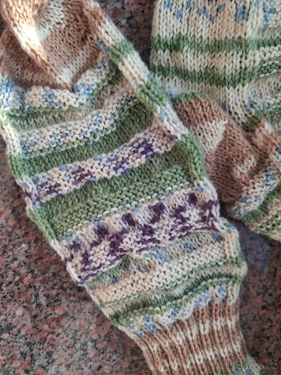 Pletené ponožky vel.33-35 - 2