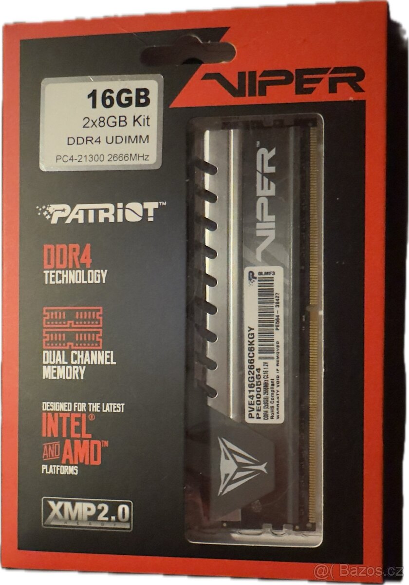 Prodám ram DDR4 16gb (2x8) - 2