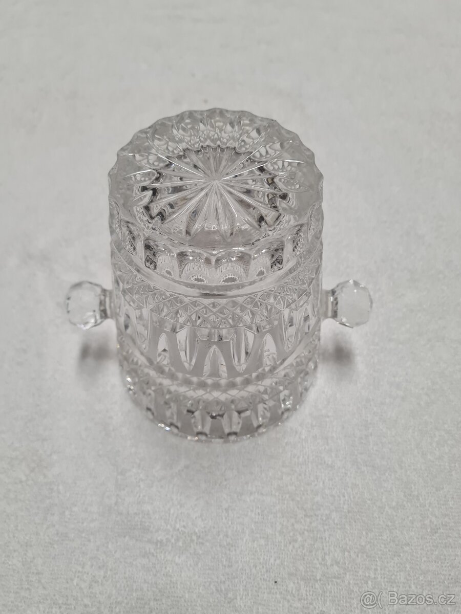 Skleněná váza stará,těžká - 2