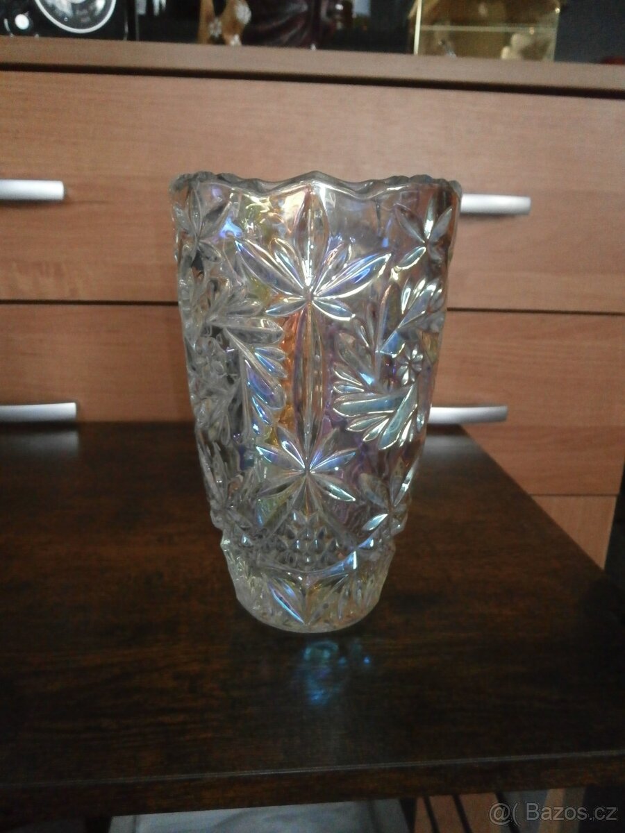 LUXUSNÍ VÁZA KOVOVÝ LESK. - 2