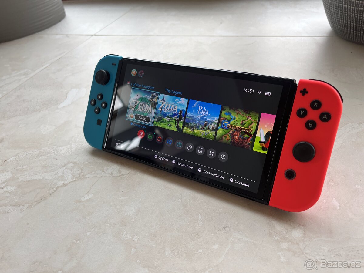 Nintendo Switch OLED – Neon Blue / Neon Red - 2