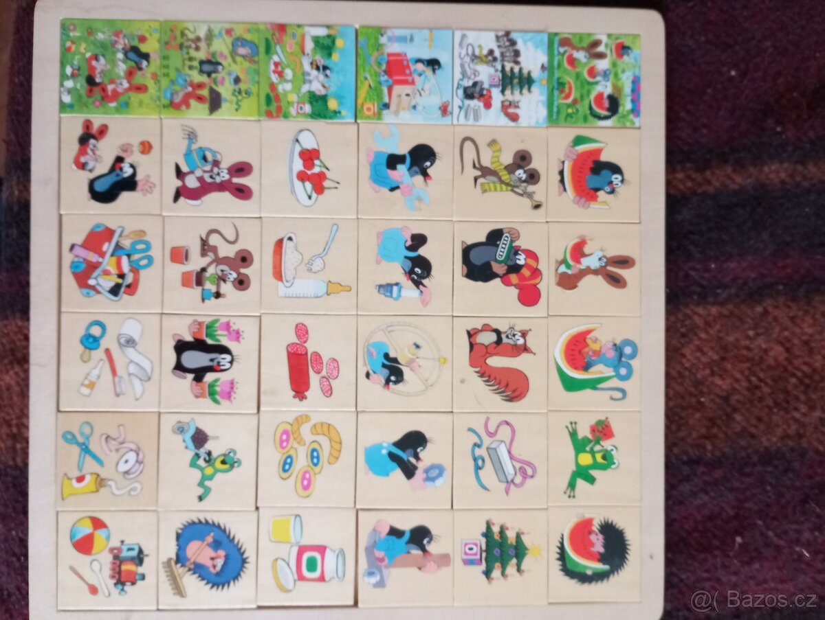 Dřevěné puzzle velké Krteček, Noemova archa - 2