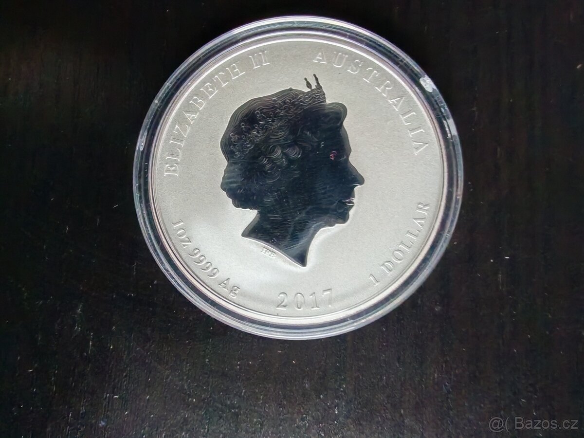 Stříbrná mince Lunární série II 2017 rok kohouta - 2