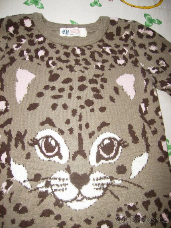 Svetřík s leopardem vel. 98/104 - 2