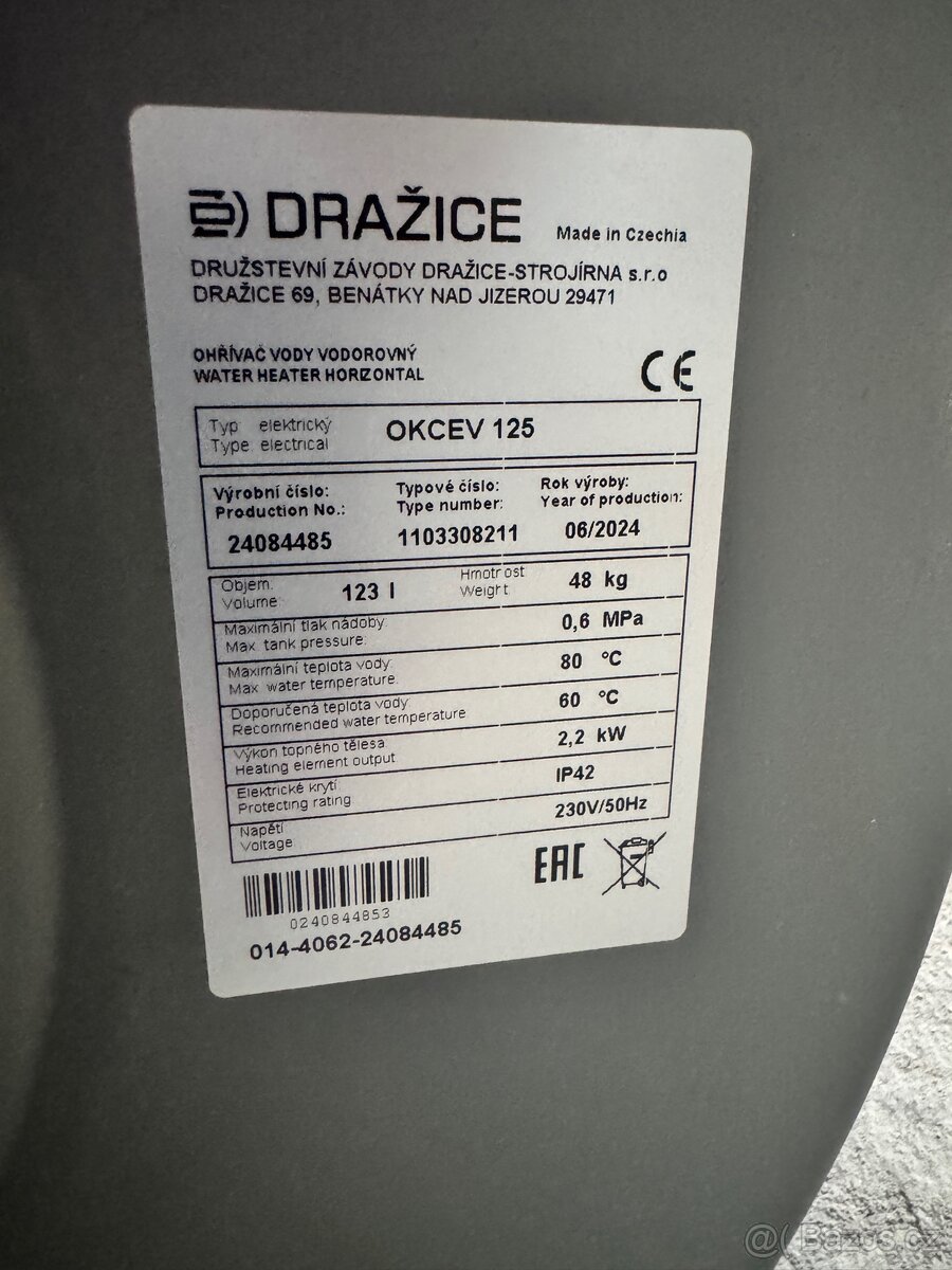 Bojler Dražice OKCEV 125 - 2024 - 2
