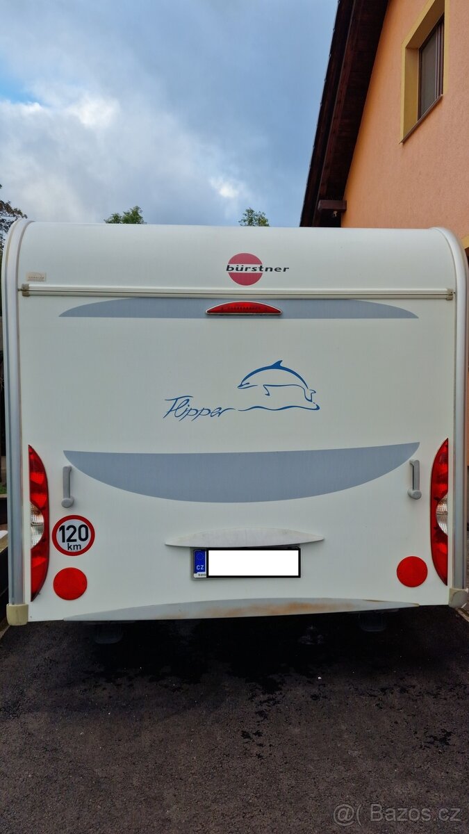 Karavan Bürstner Flipper 495 TK, 6 os., palandy, předstan - 2