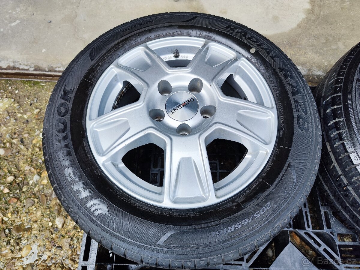 Alu sada = 5x120 = DEZENT = s pneu = 205/65 R16C - 2