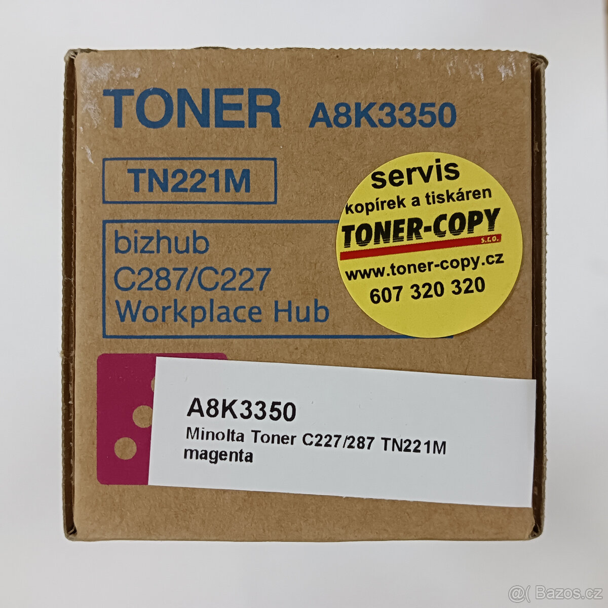 Toner Konica Minolta A8K TN221 - černý, žlutý, purpurový - 2