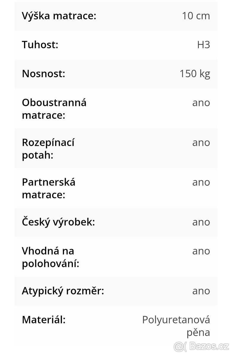 Nová matrace 200x90x10 - 2