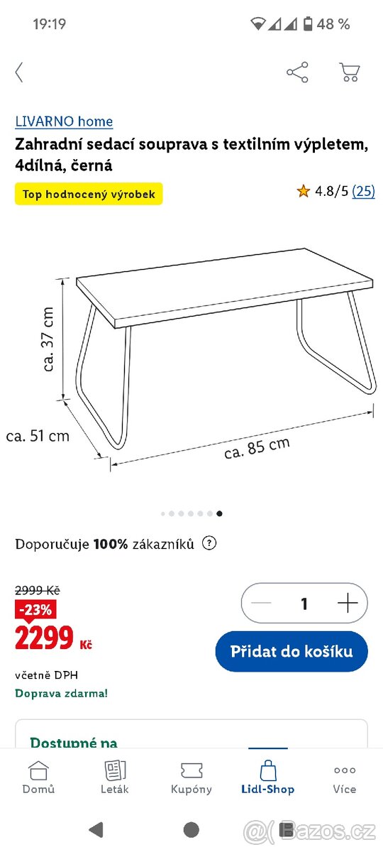 Stůl zahradní Lidl nový - 2