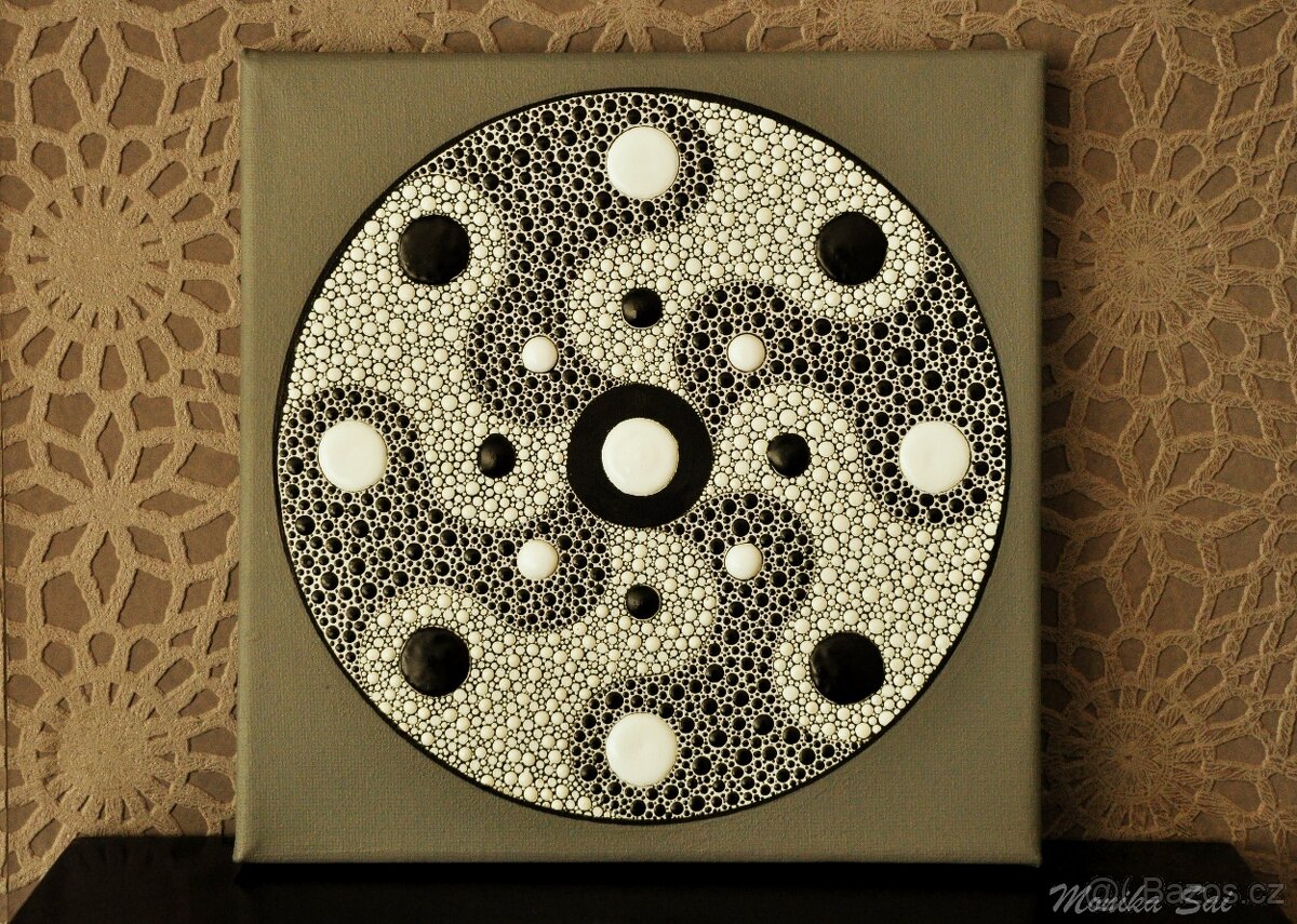 Mandala "Ptáčci" dot art - 2