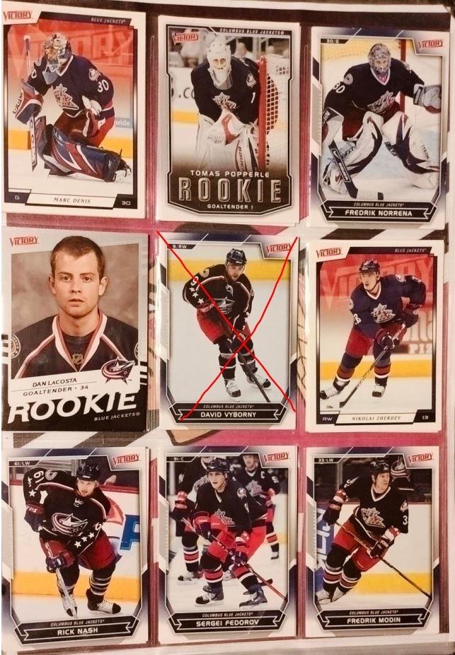 NHL hokejové karty VICTORY - 621 ks - TOP STAV - 2