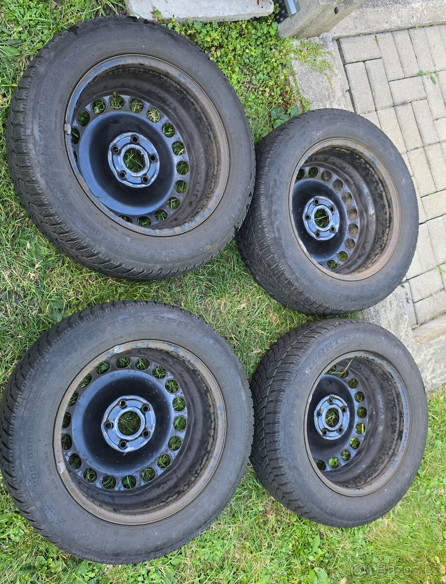 16" plechové ráfky+zimní pneu Dunlop Wintersport - 2