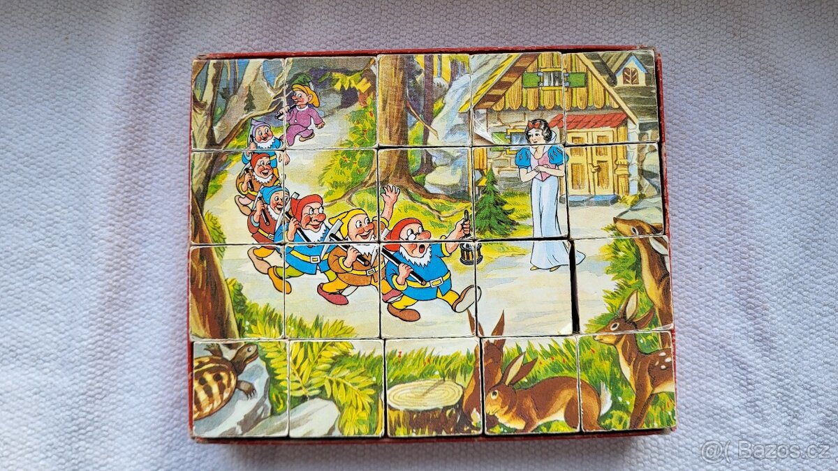 Dřevěné kostky – Sněhurka – 20 ks - 2