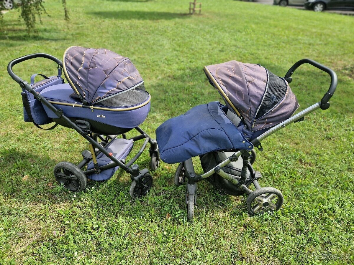 DARUJEME 2x Dětský kočárek JASMINE + ohrádku na zahradu - 2