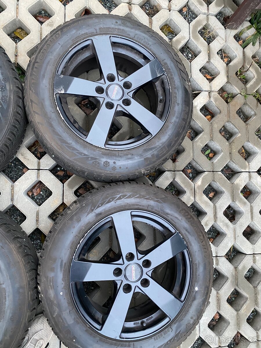 Alu kola 16” 5x112 Dezent a zimní pneu 215/60/R16 - 2