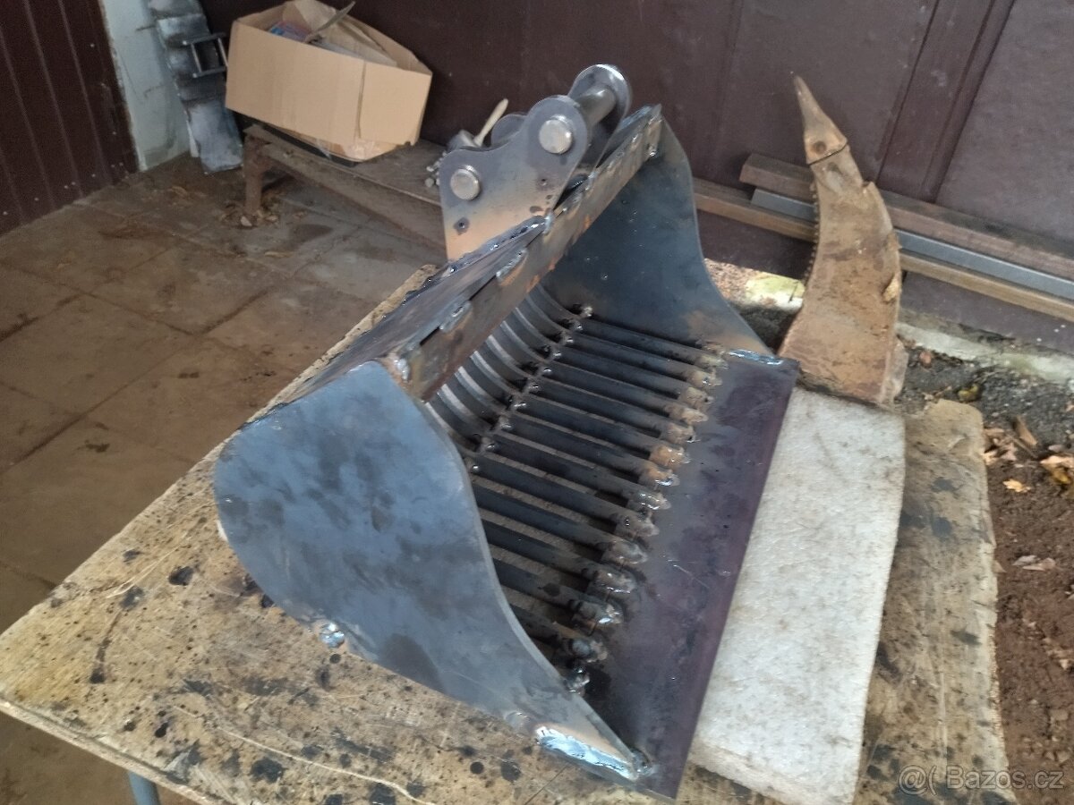 Příslušenství k minibagrum,lžíce prosevacky, hrabě - 2