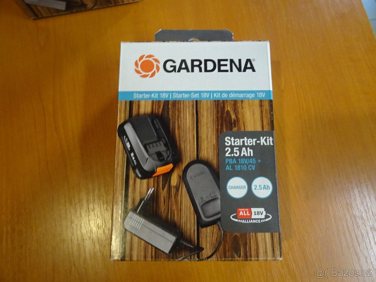 Gardena starter kit 18v, bateie 2,5 Ah + nabíječka - 2