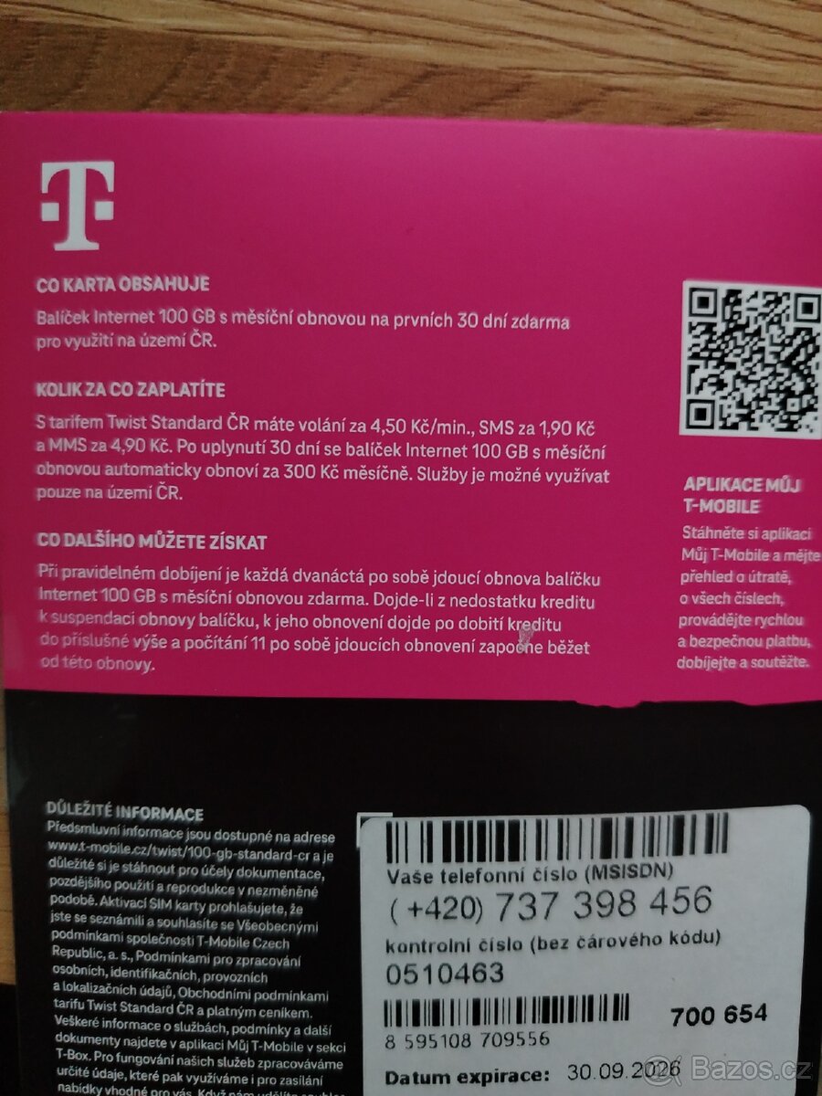 100 gb předplacené karty t-mobile - 2