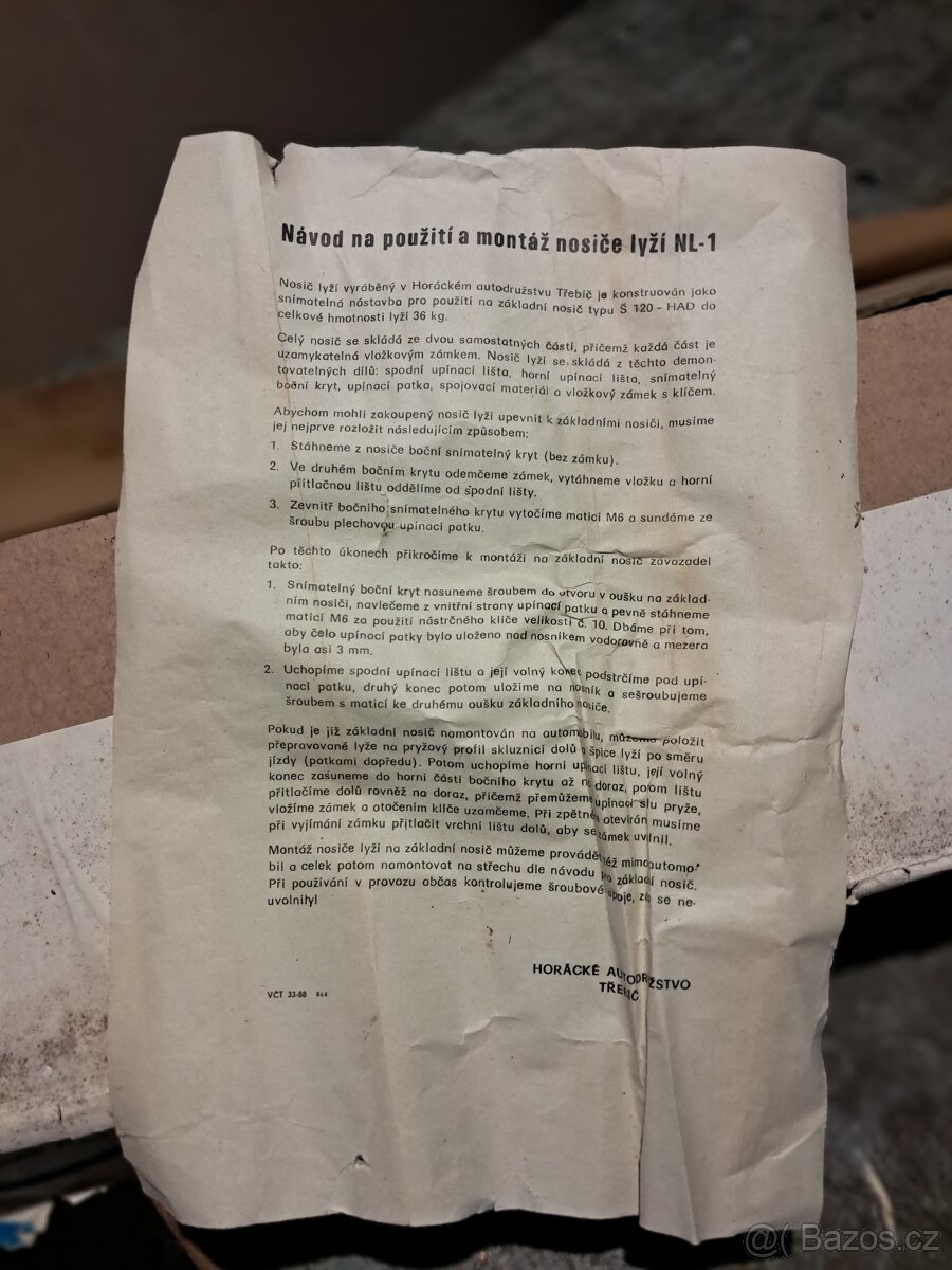 Prodám střešní nosič lyží - 2