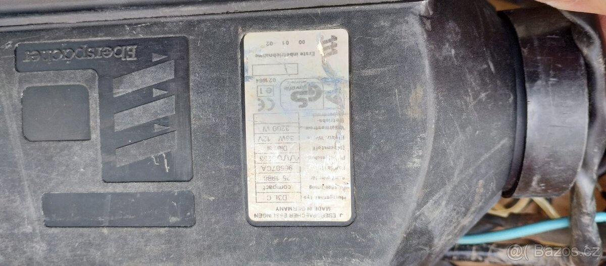 Horkovzdušné topení eberspacher 3kw - 2