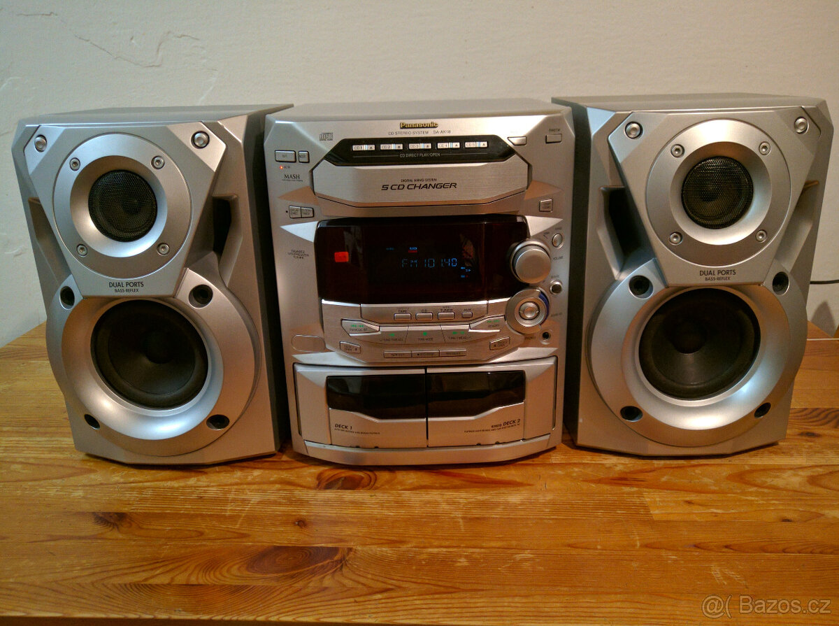 Věž Panasonic SA-AK18, 2 x 40W/6Ω RMS - 2