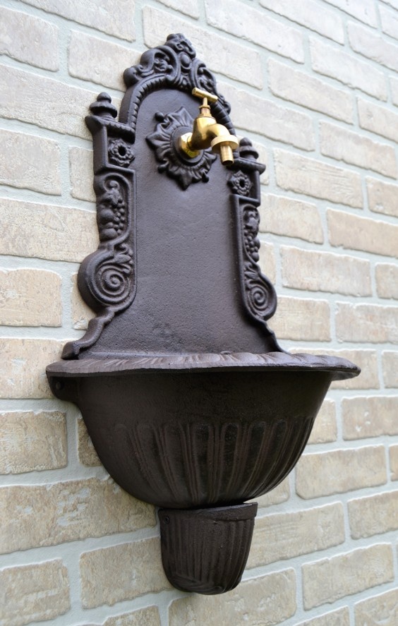 Litinová výlevka - umyvadlo 65 cm - hnědé - 2